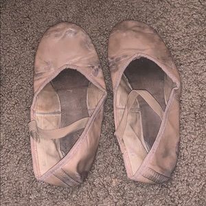 Very worn ballet shoes